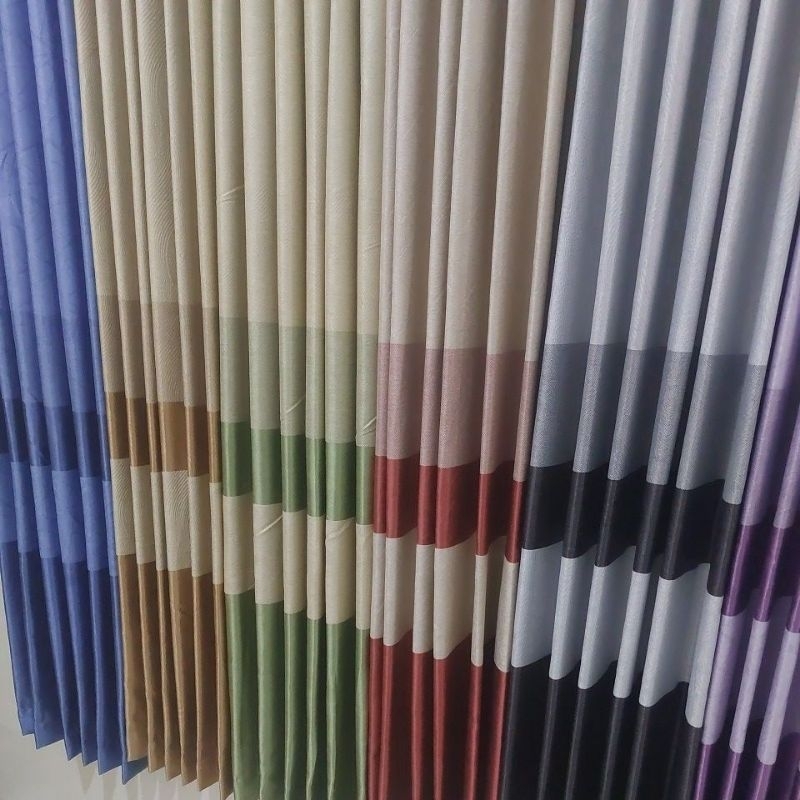 Gorden Minimalis Kombinasi Warna. Poni Tempel Smokring