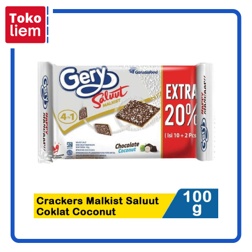 

Gery Crackers Malkist Saluut Coklat Coconut 105G