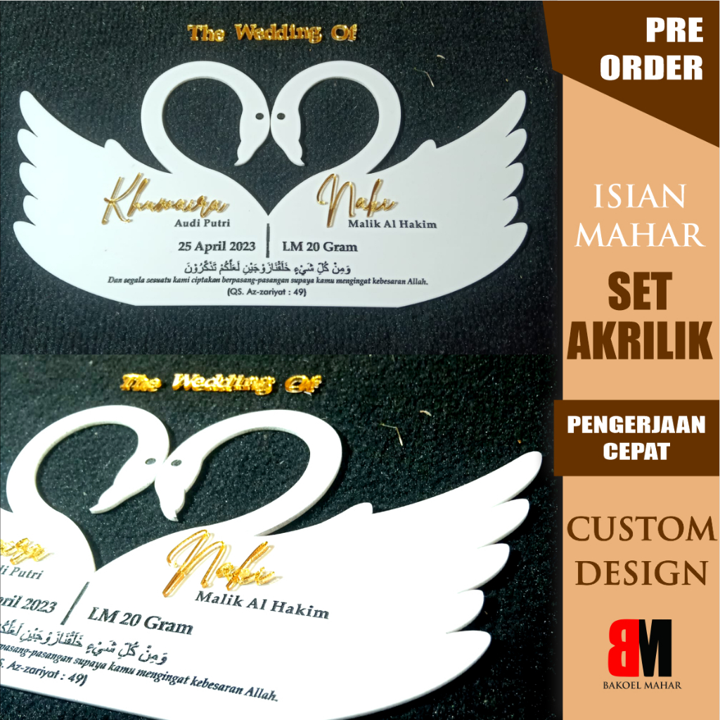 NEW ORNAMENT AKRILIK BENTUK ANGSA / MAHAR AKRILIK WARNA / MAHAR RUSTIC