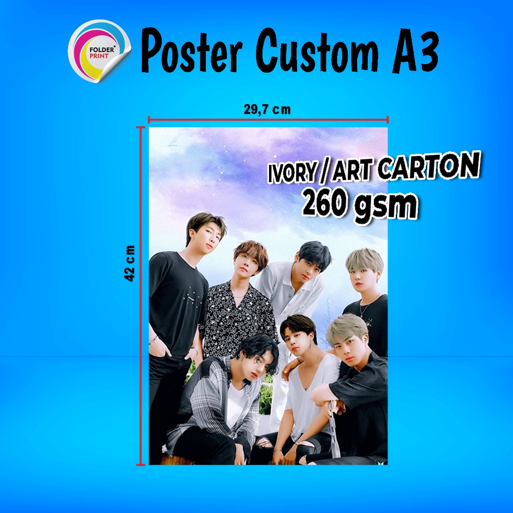 

Cetak Poster Custom A3 Glossy Art Karton 260 Gram