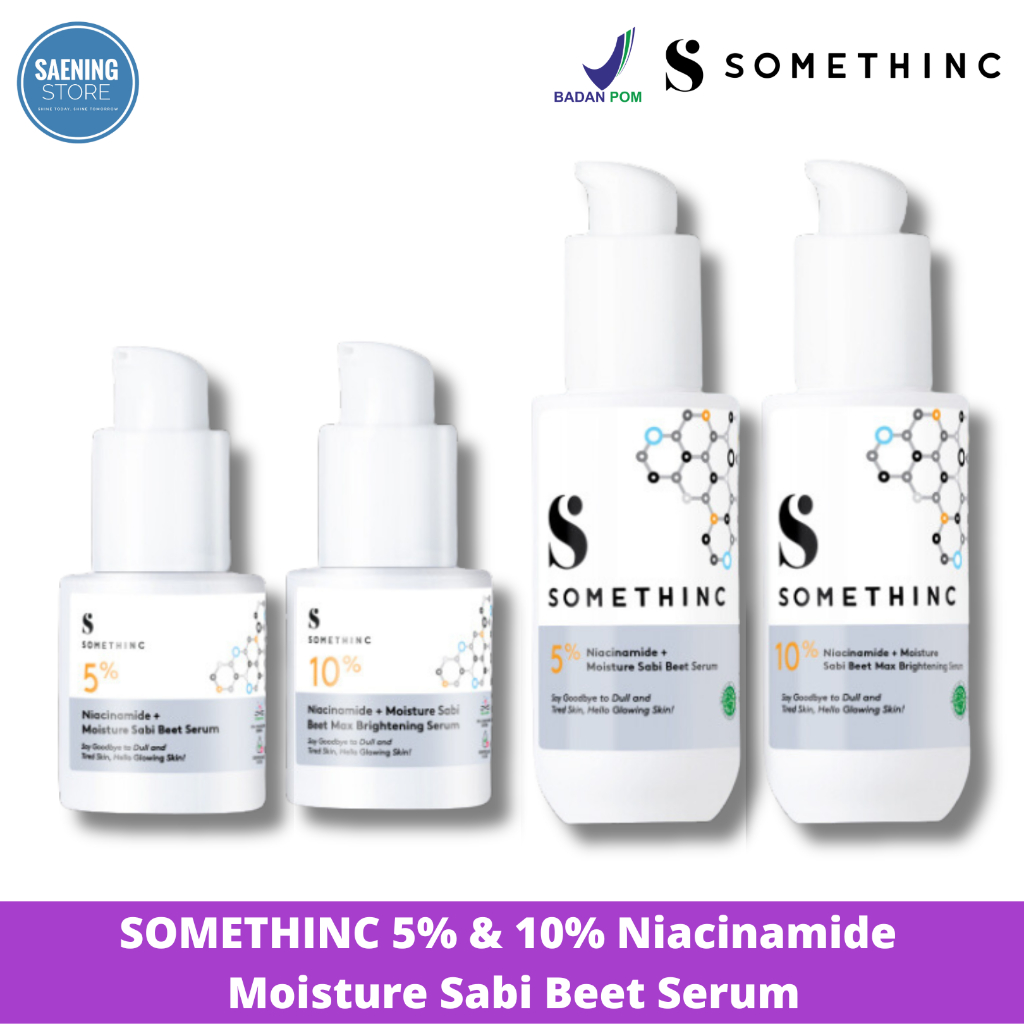 SOMETHINC 5% &amp; 10% Niacinamide + Moisture Sabi Beet Max Brightening Serum - Kulit Cerah Maksimal