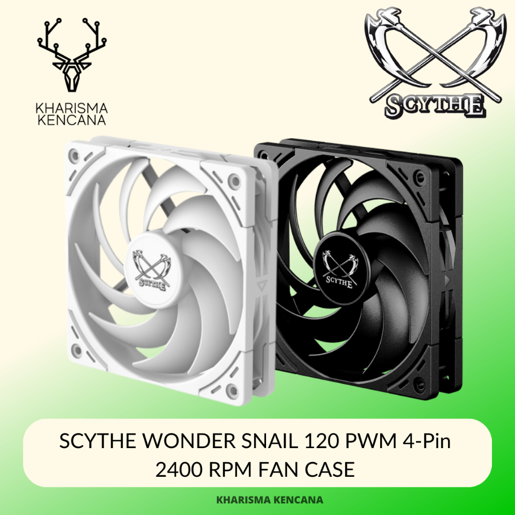 SCYTHE WONDER SNAIL 120 PWM 4-Pin 2400 RPM FAN CASE
