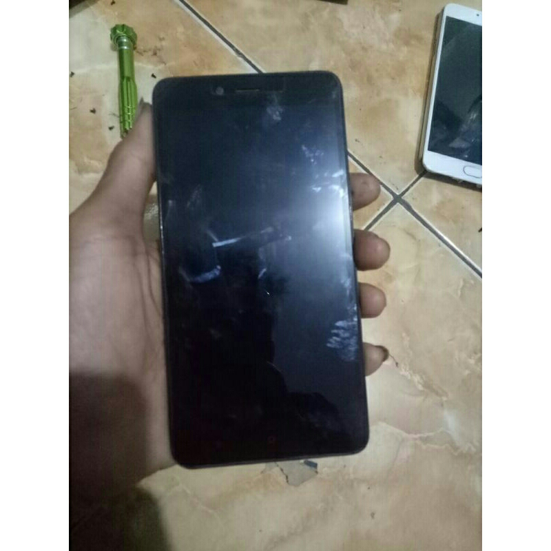 LCD tc retak tompel HP Xiaomi Redmi Not 2 minus tompel ori cabutan normal