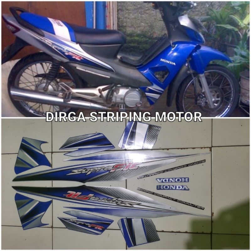 STIKER STRIPING LIST BODY MOTOR HONDA SUPRA FIT NEW 2006