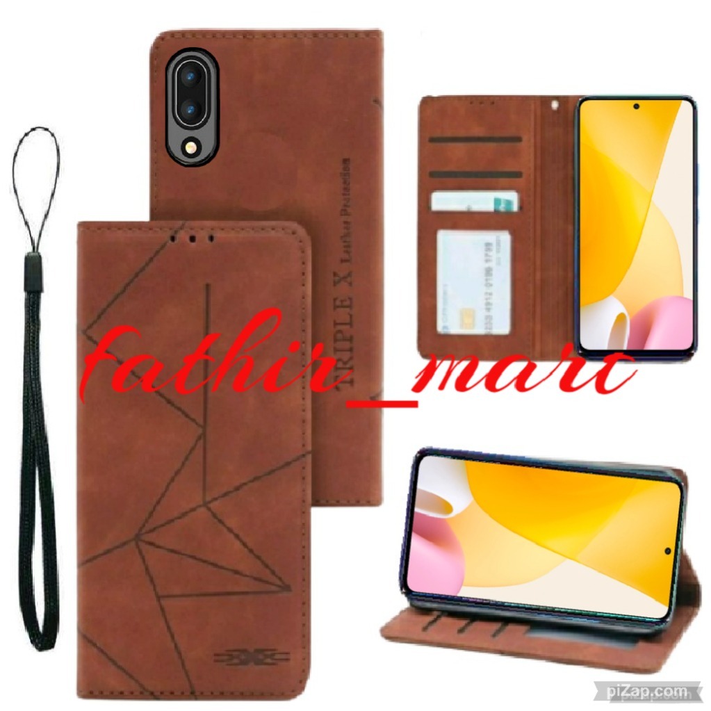CASE SAMSUNG A02 - SAMSUNG M02 CASE DOMPET MOTIF CASE Magnet Flip Leather Cover Leather Magnet