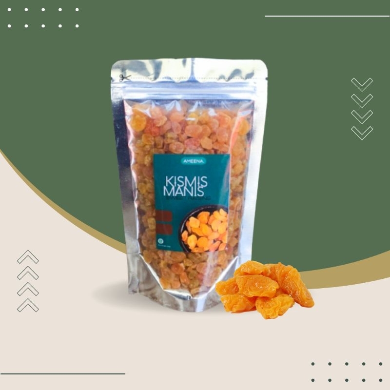 

Kismis Manis 200gr Ameena Premium Quality | Golden Raisin Natural