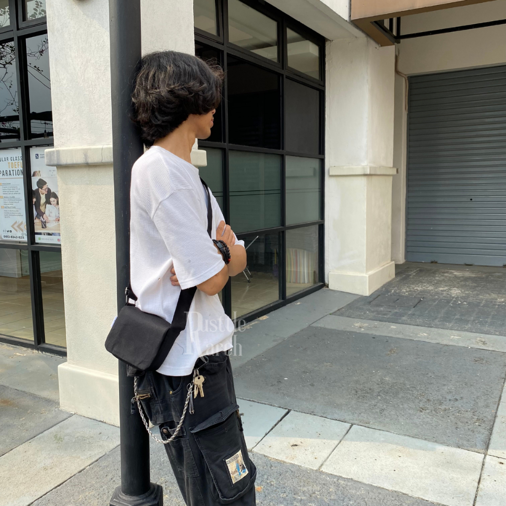 PREMIUM - HAKO BAG / TAS SELEMPANG PRIA WANITA KANVAS / SLING BAG KANVAS / TAS KANVAS