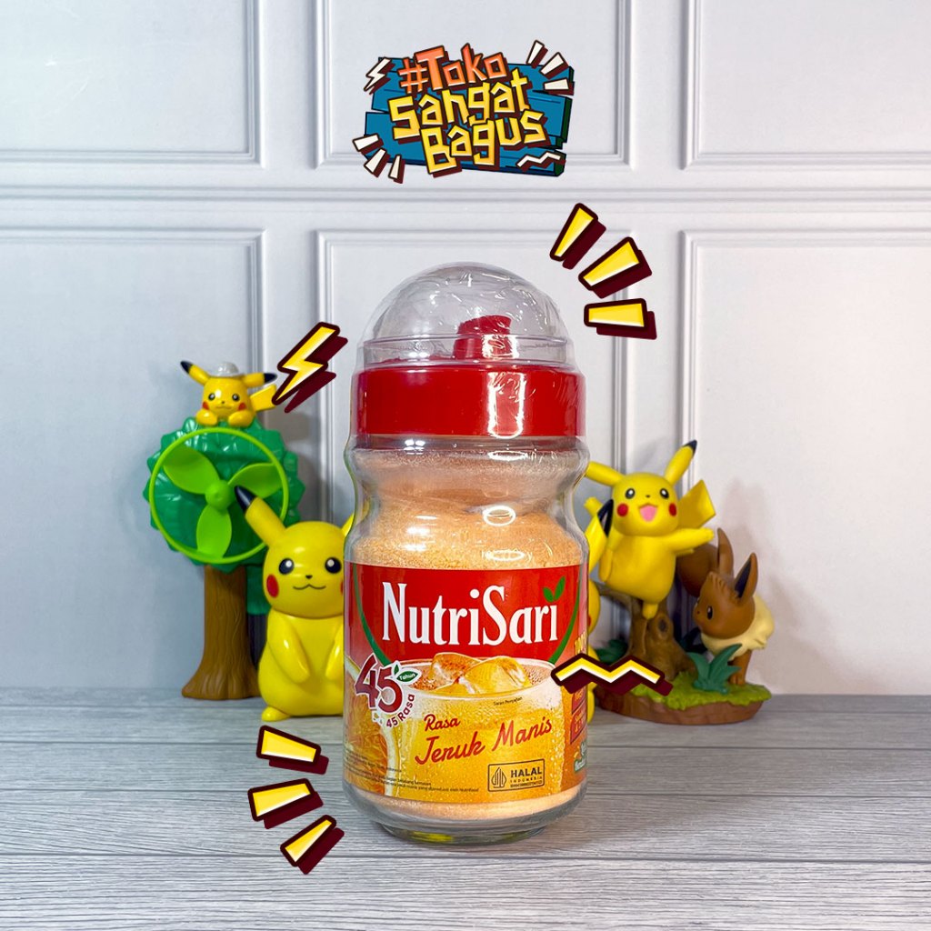 NutriSari Pitcher Botol Kaca Kemasan Jadul Rasa Jeruk Manis 300g