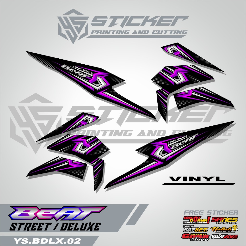 Striping BEAT STREET/DELUXE 2020-2023 - Sticker Striping Modifikasi List Variasi Terbaru UVTRANSPRAN