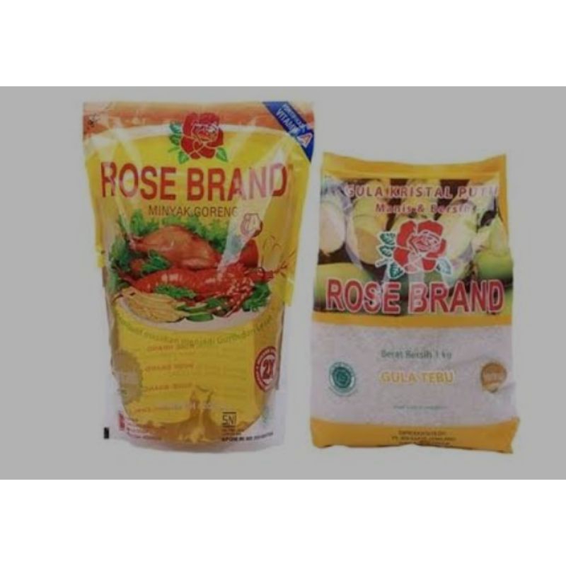 

paket minyak rosebrand 2L + gulaku kuning 1kg