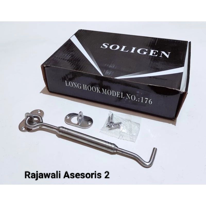 Hak Angin Kait Jendela Soligen 8" Stainless Steel