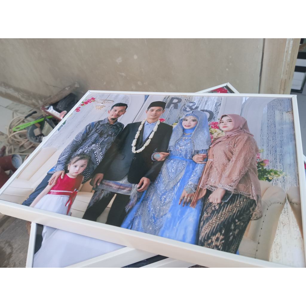 CETAK FOTO BINGKAI 30X45 CM (LEBIH BESAR) LAMINASI FRAME FOTO BLOCK - FOTO BLOCK