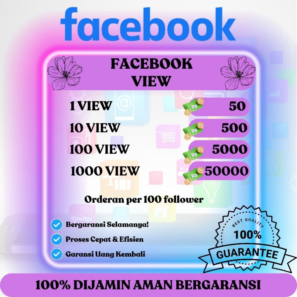 FACEBOOK VIEW MURAH  DIJAMIN AMAN BERGARANSI