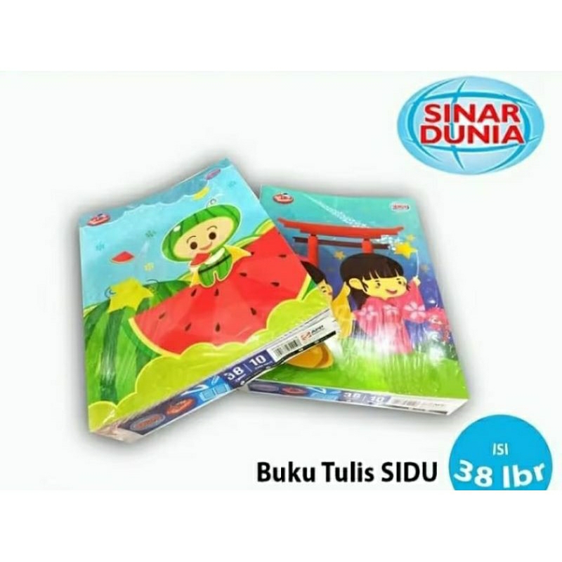 

Buku Tulis Sinar Dunia /sidu 38 lembar [ 1pack x 10 pcs buku]