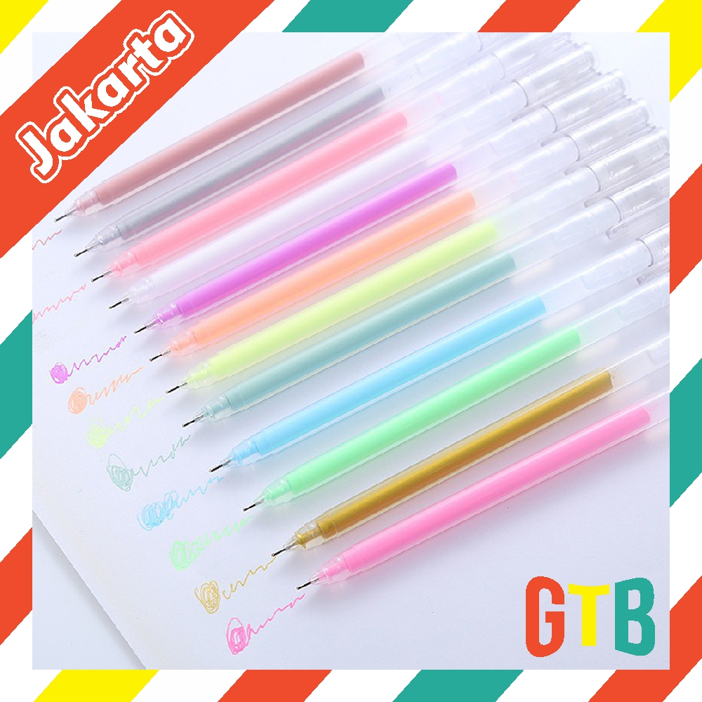 

❤GTB❤ Color Gel pen with Premium Colors / Pulpen Gel dengan warna premium 17 warna 0.5 mm S097