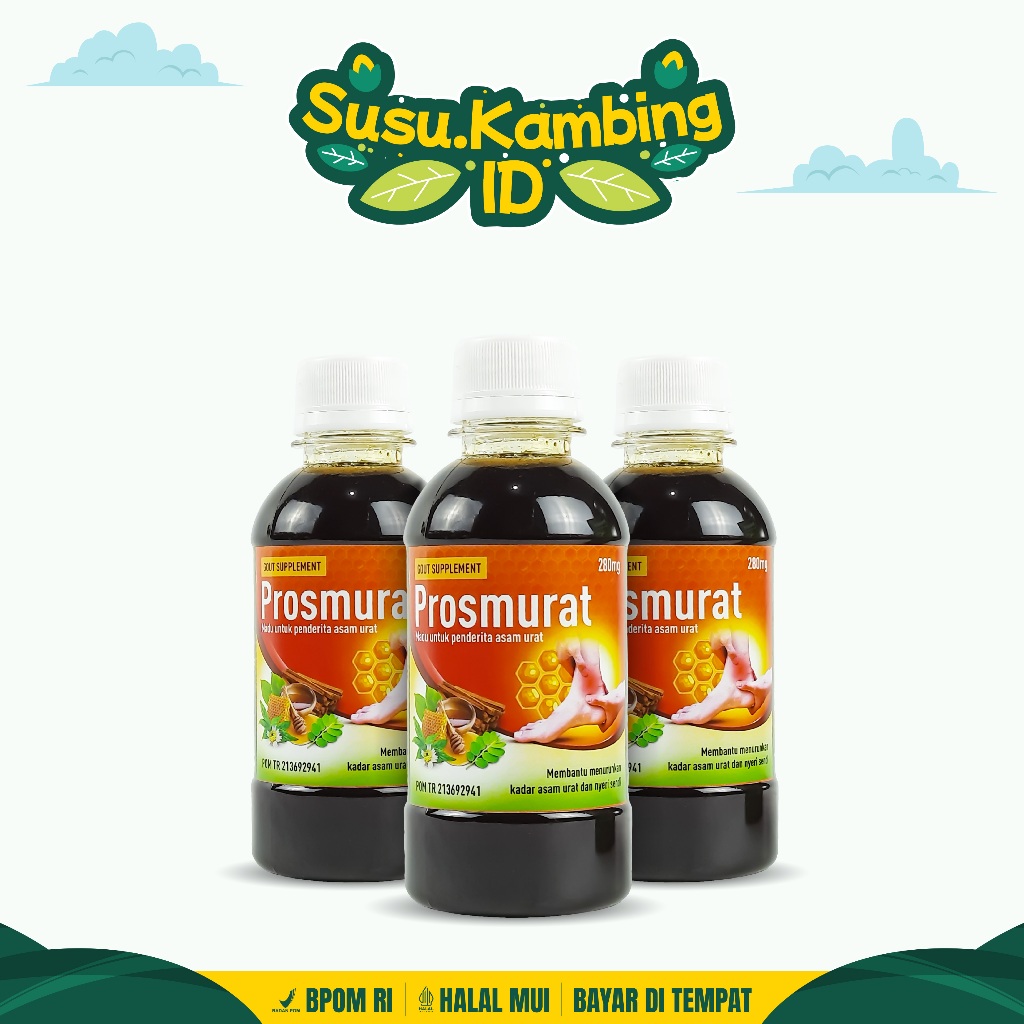 

Paket Hemat 3 Botol Madu Prosmurat Obat Untuk Penderita Asam Urat dan Nyeri Sendi 280mg