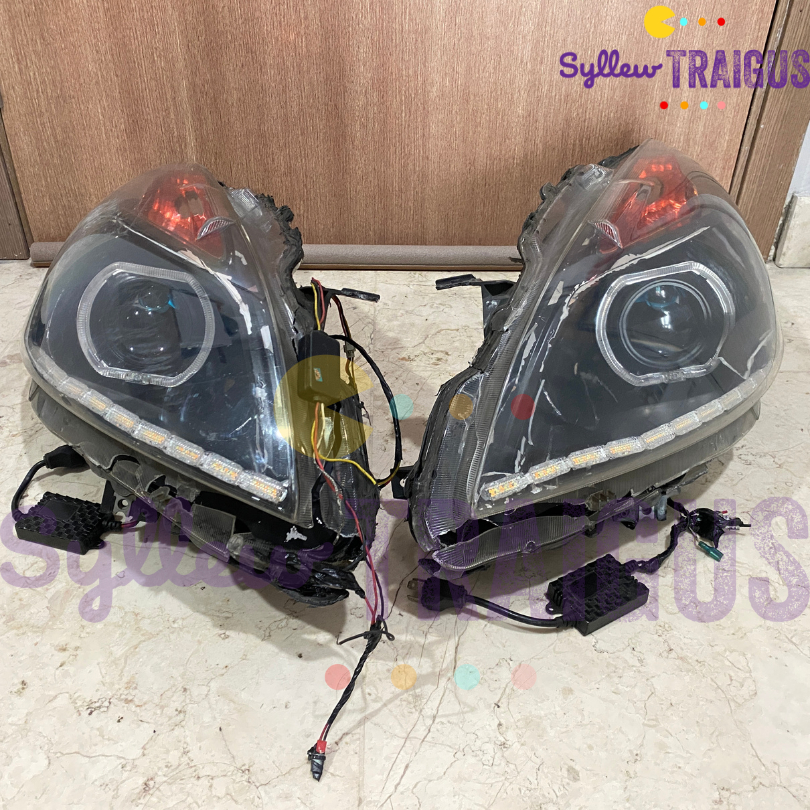 [BEKAS] Lampu Mobil Headlamp Projector Osram CBI Laser Demon Angel Eyes