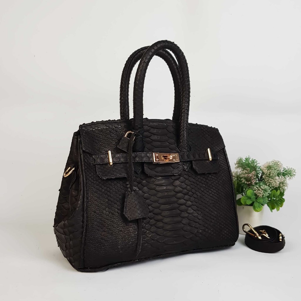 Tas Kulit Ular Asli Dayana Size 30 Handmade Asli Bali
