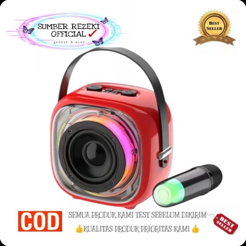 SR - Lenyes S226 Speaker KTV Karaoke Bluetooth 5.3 TWS RGB LED With Microphone Wireless / Speaker Bl