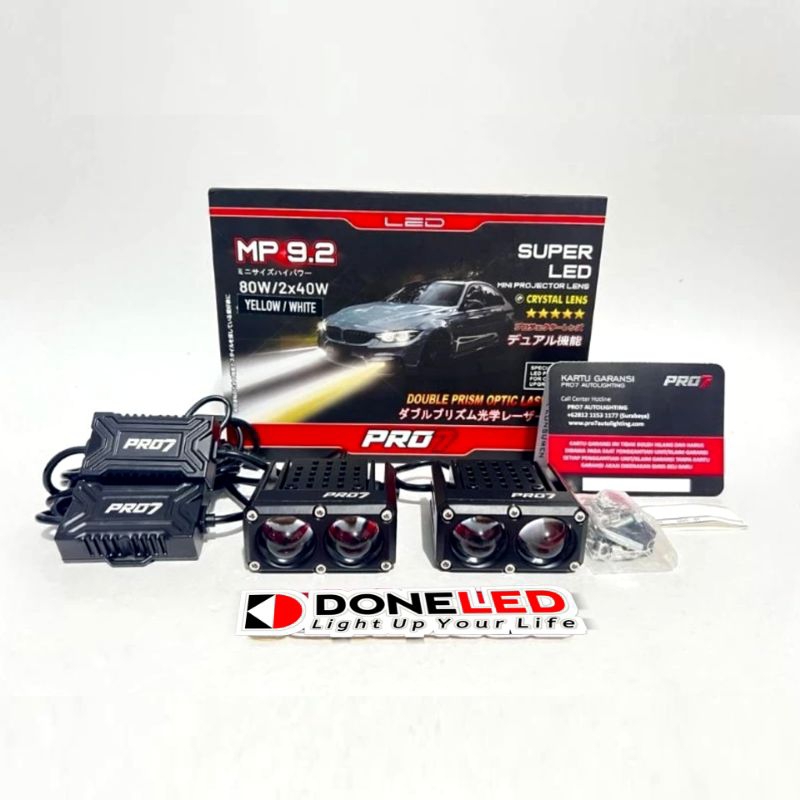 PRO7 MP9.2 Mini Projie Lens 80 Watt Lampu Tembak Mini Laser