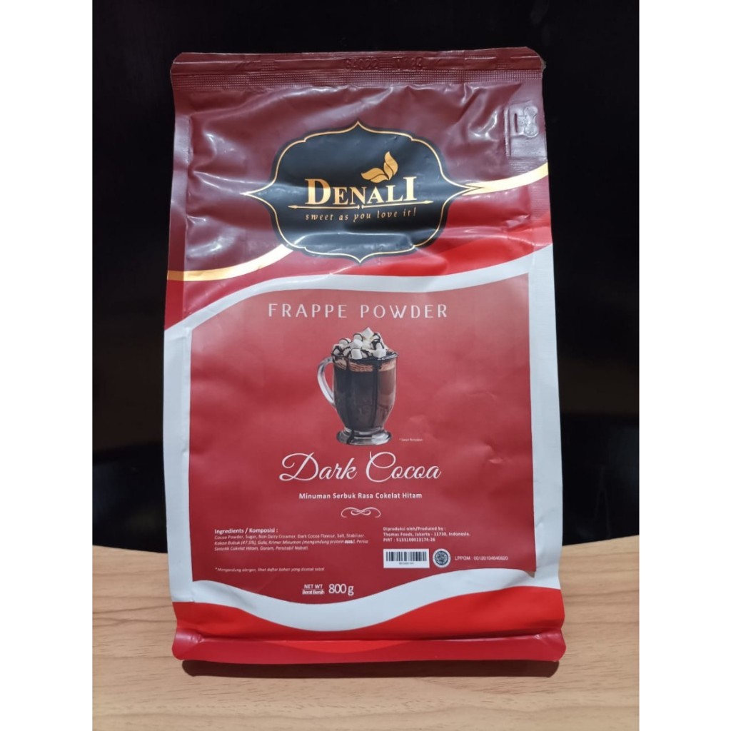 Denali Frappe Powder Dark Cocoa 800gr Bubuk Perasa Minuma Coklat Hitam minuman kekinian