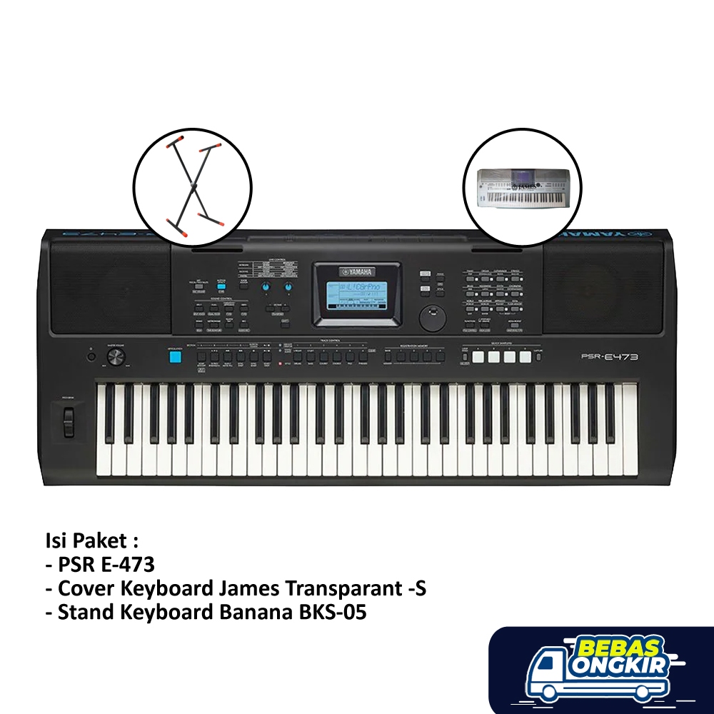 Paket Reguler KEYBOARD YAMAHA PSR E473 / PSR E 473 / PSR-E473