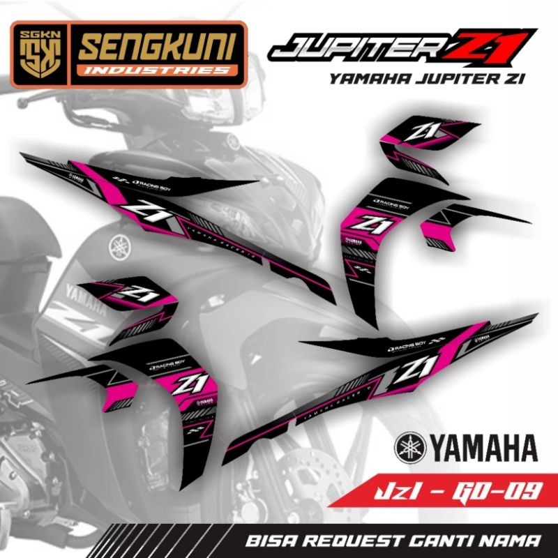 Striping Stiker Sticer Dekal Decal Emblem Printing Aksesoris Motor Yamaha Jupiter  Z1 Robot ZBurhan 