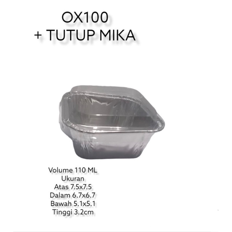 Alumunium Tray Cup OX 100 / BX 340 + Tutup 100pcs ~ GALERI PLASTIK FROZEN FOOD
