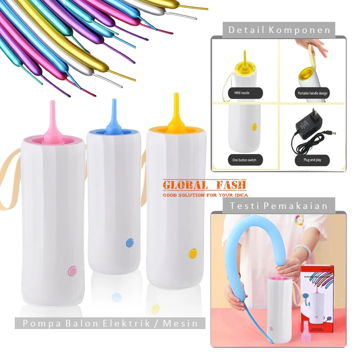 Pompa Balon Elektrik Pentil twist cacing / Pompa Balon Pentil / Pompa Balon Twist