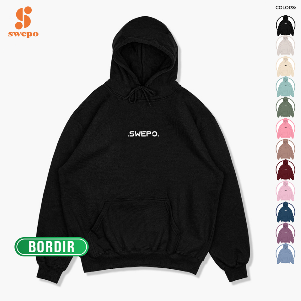 SWEPO Hoodie Jumper Everyday SWEPO Series (BORDIR) Size S-XXL (Pria & Wanita)