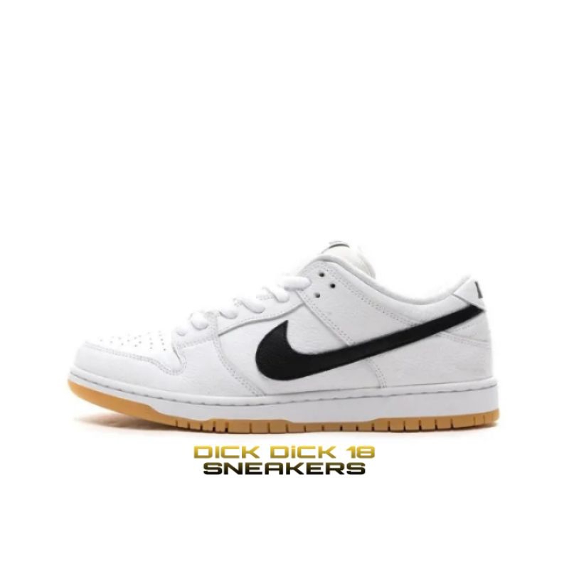 Sepatu Nike SB Dunk Low Pro Iso Orange Label White Black Gum Import Bnib 100 %