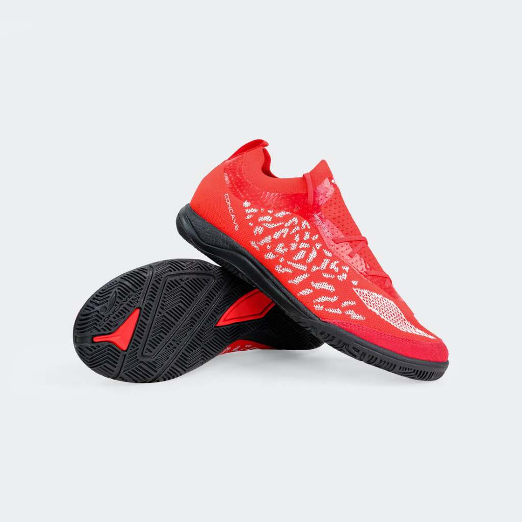 Sepatu Futsal Concave Volt IN - Red White Original | Sepatu Concave