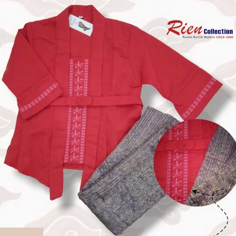 KEBAYA SETELAN BORDIR ANAK MERAH SD100092