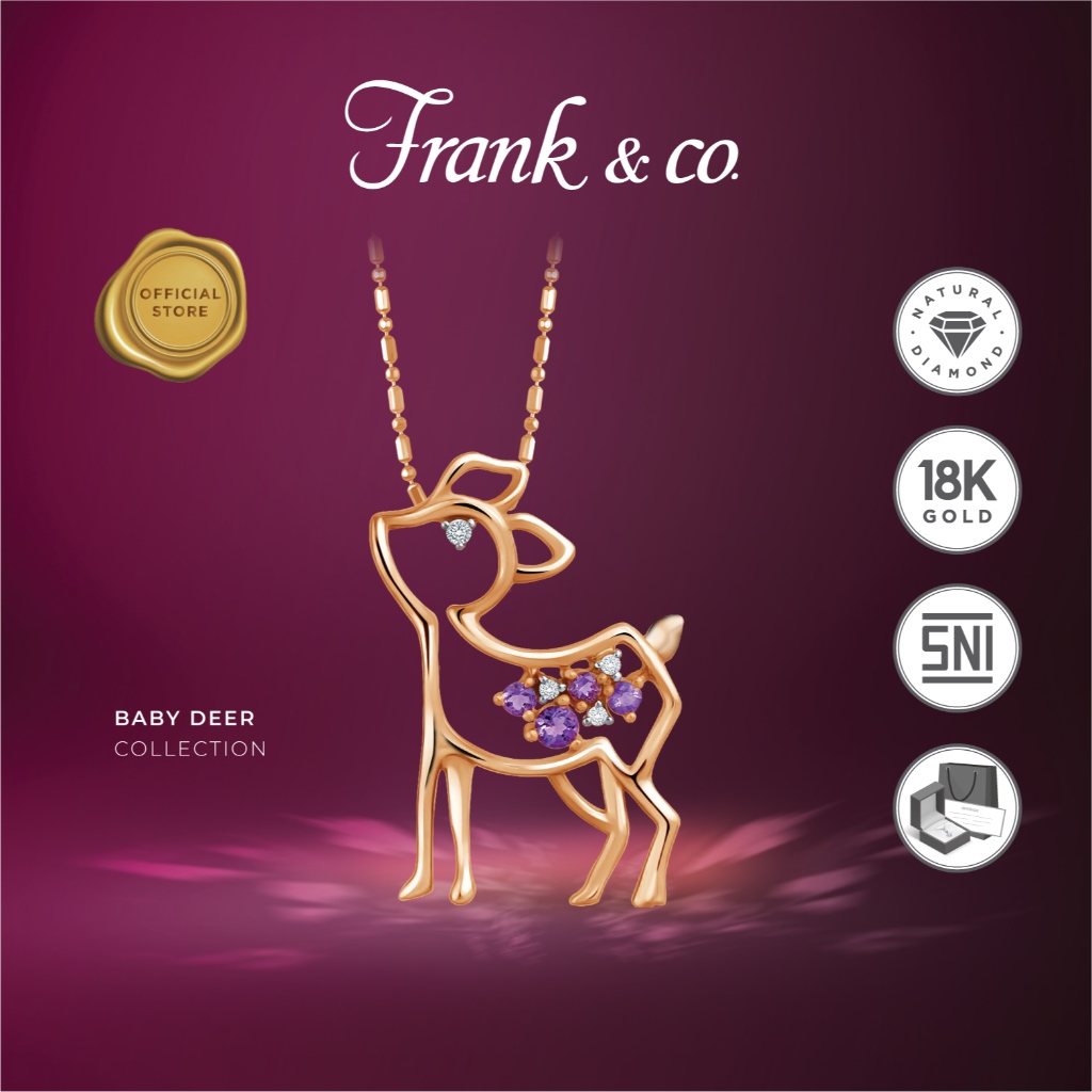 Frank & co. Baby Deer Liontin - Amethyst 3