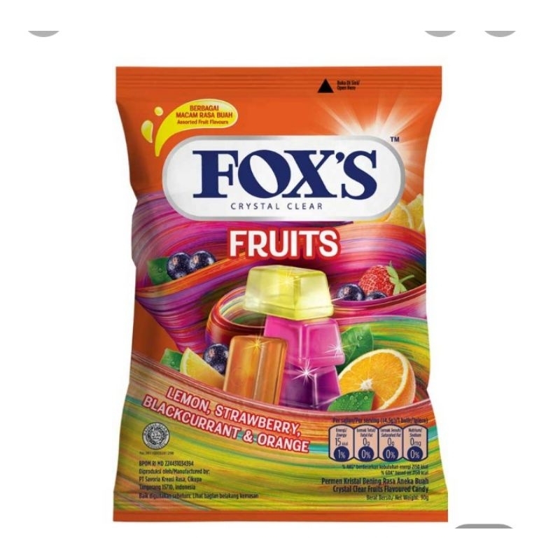 

FOX'S Crystal Clear Permen Fruits 90 g