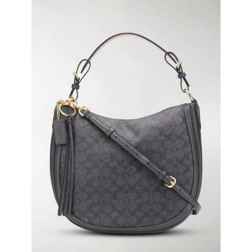 TAS COACH sutton hobo in signature canvas Black Coach