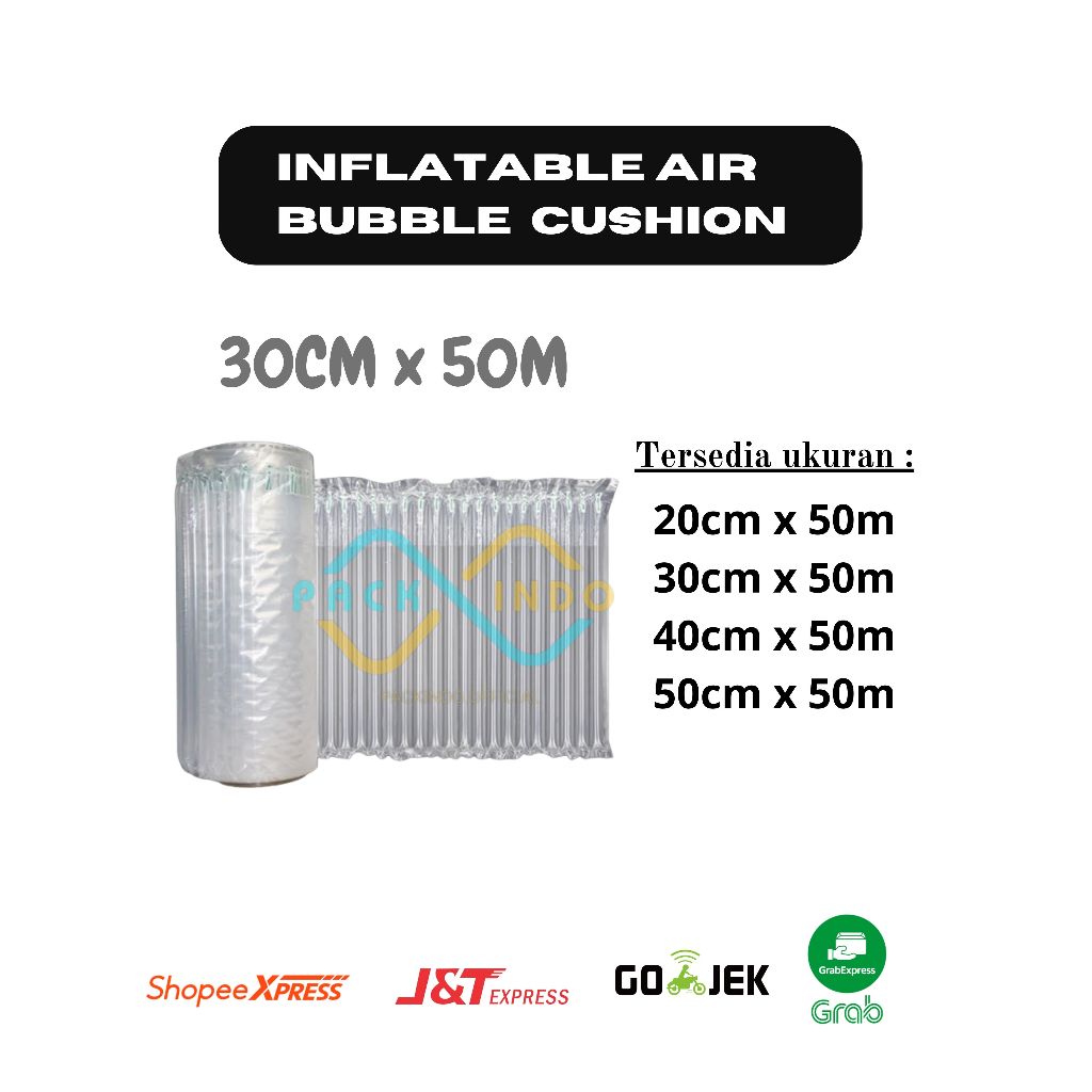 

Inflatable Air Bubble 30cm X 50m Cushion Wrap Fo-Air / Bubble Wrap Angin Tebal Roll / Poly Air Bubble