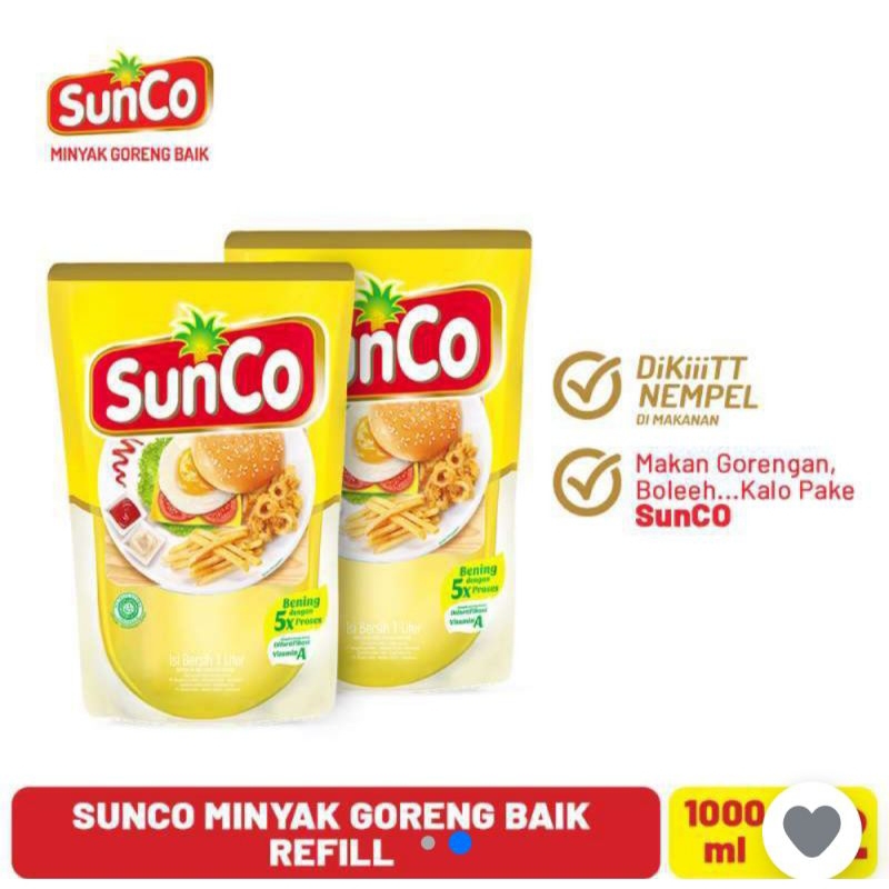 

Sunco refill minyak goreng 1liter