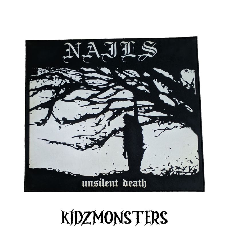 BACK PATCH NAILS - UNSILENT DEATH ++ FREE STIKER BAND PUNK || EMBLEM ORIGINAL COCOK UNTUK JAKET DENI