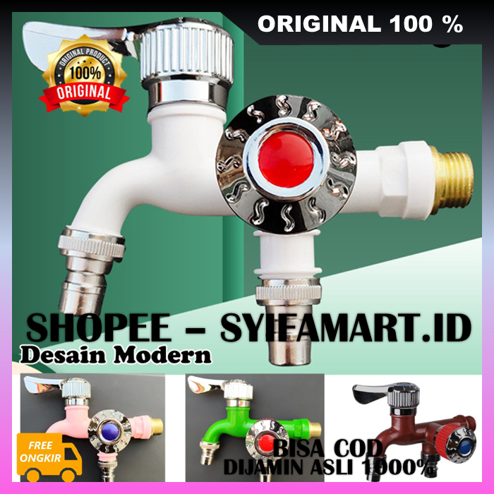 Kran Cabang Shower Kran Air Double Kamar Mandi Kran Cabang Kamar Mandi 100% ORIGINAL
