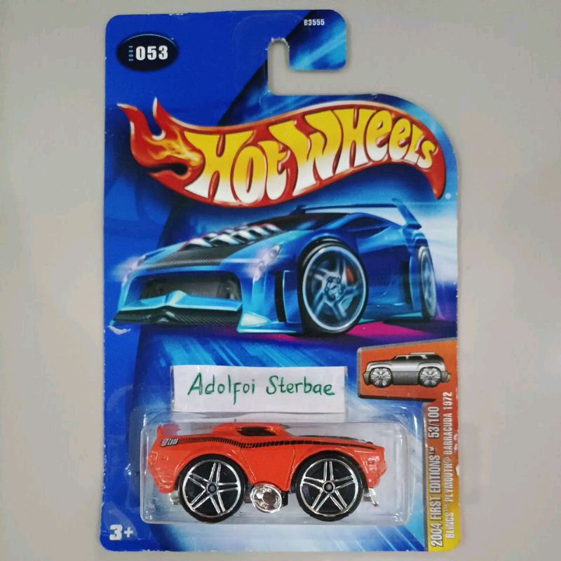 hotwheels hot wheels blings plymouth barracuda baracuda 1972 2004 first editions tooned