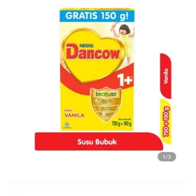 

Nestle Dancow 1+ Imunutri Susu Bubuk Pertumbuhan Susu Anak 1-3 Tahun Vanila 750+150G