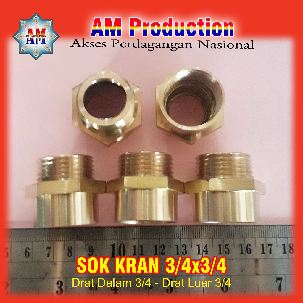 Sok Kran 3/4x3/4 Drat Luar Drat Dalam
