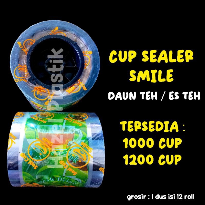 cup sealer SMILE - JUICY 1000 cup / Plastik Segel Gelas Pop Ice Es Teh Boba