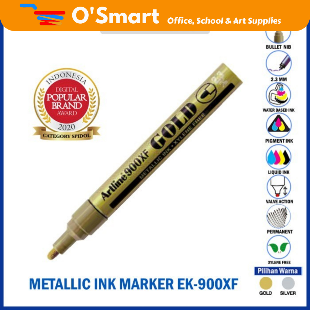 

Artline Spidol Paint Marker Gold EK-900XF / EK-990XF