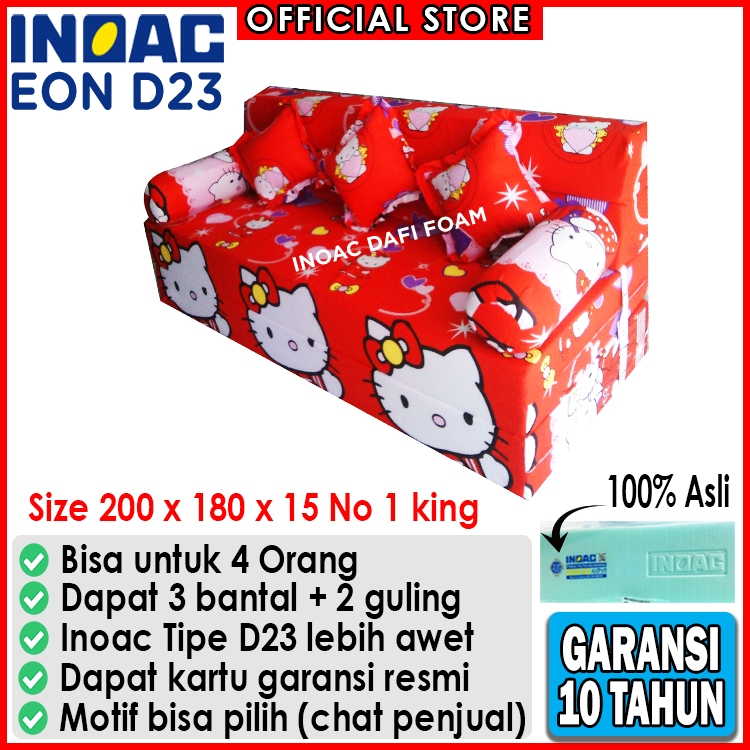 Sofabed Inoac 200x180x15 nomor 1 King busa Inoac EON D23 original garansi 10 tahun kasur busa kasur 