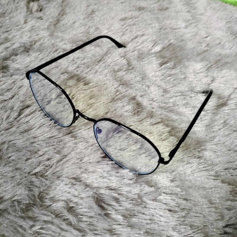 kacamata blueray radiasi oval bisa dinpasang lensa minus