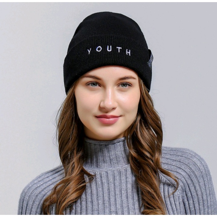 Topi Kupluk Beanie Bordir YOUTH kupluk pria/wanita kupluk kekinian