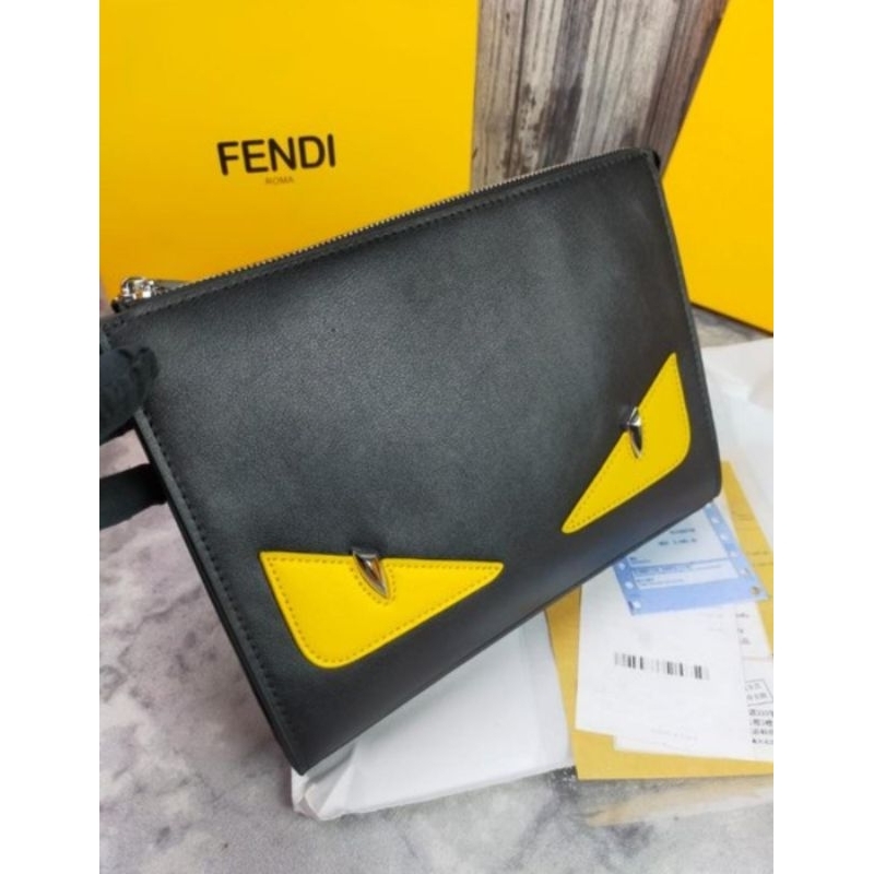 TAS CLUTCH PRIA FENDI MATA MIRROR TERBARU 28