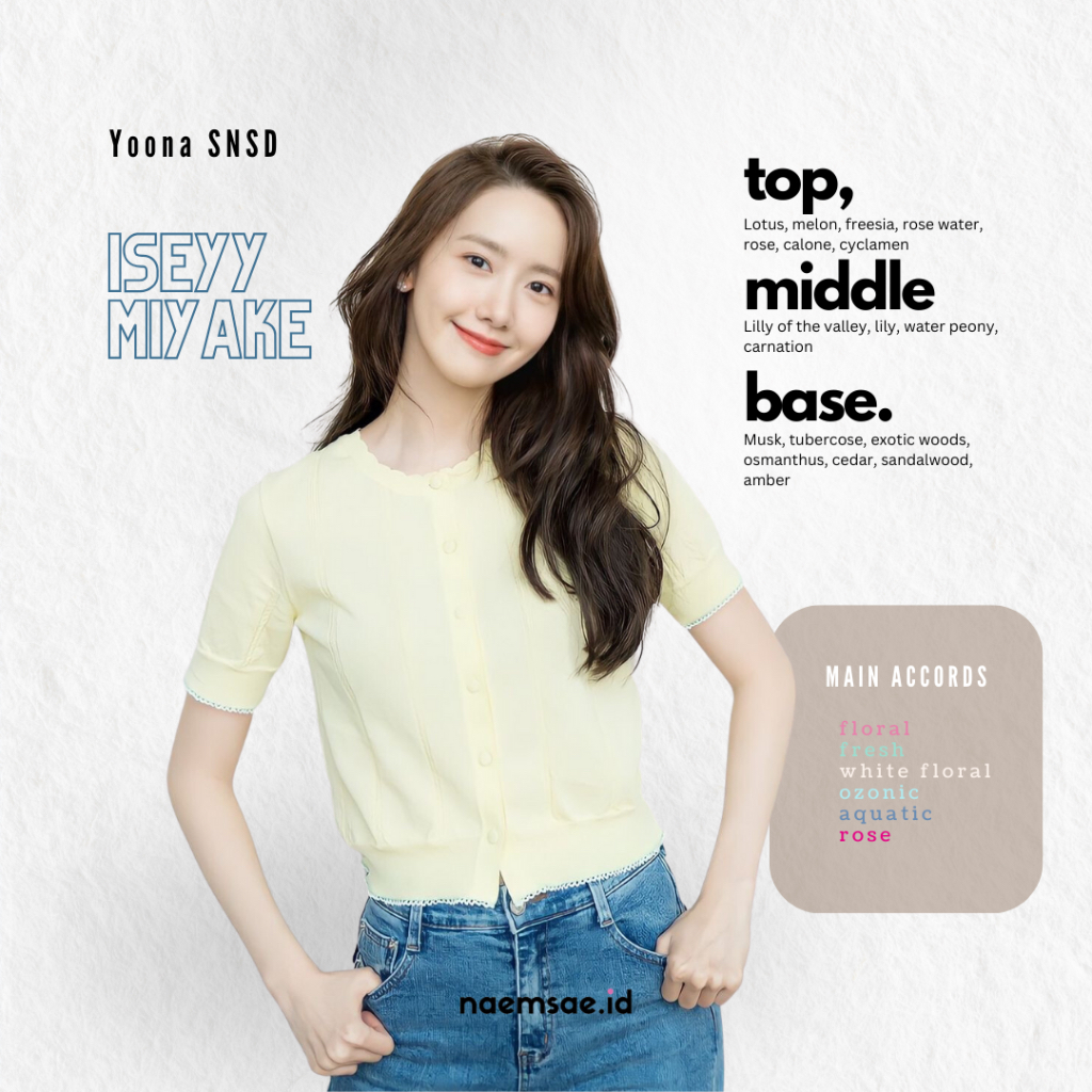 ISSEY MIYAKE PARFUM YOONA SNSD BY NAEMSAE BAND KPOP IDOL KOREA BONUS PHOTO CARD DAN TESTER